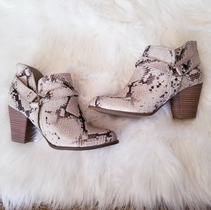 Fergalicious Snake Skin Chucky boots booties